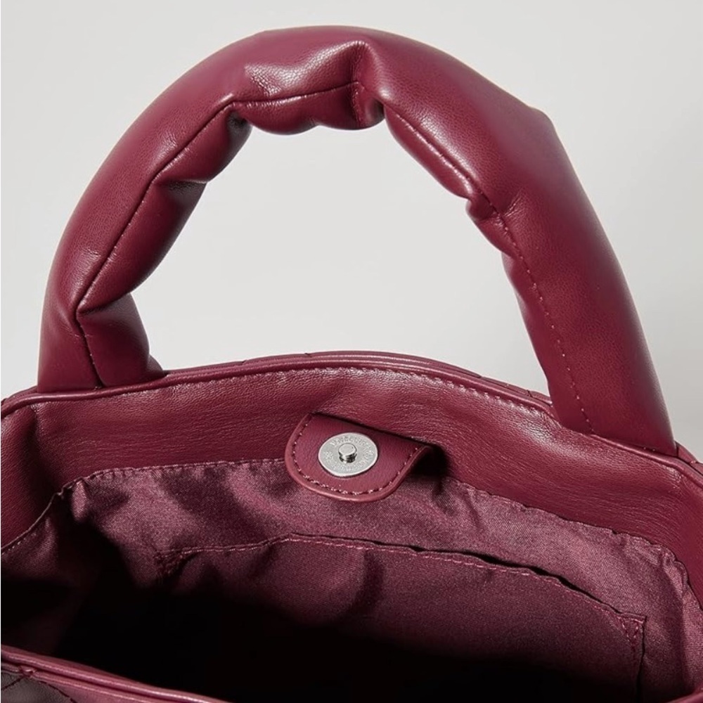 NWT The Drop Bella Small Puffer Tote Bagtote-handbag - Rhubarb - Picture 3 of 10